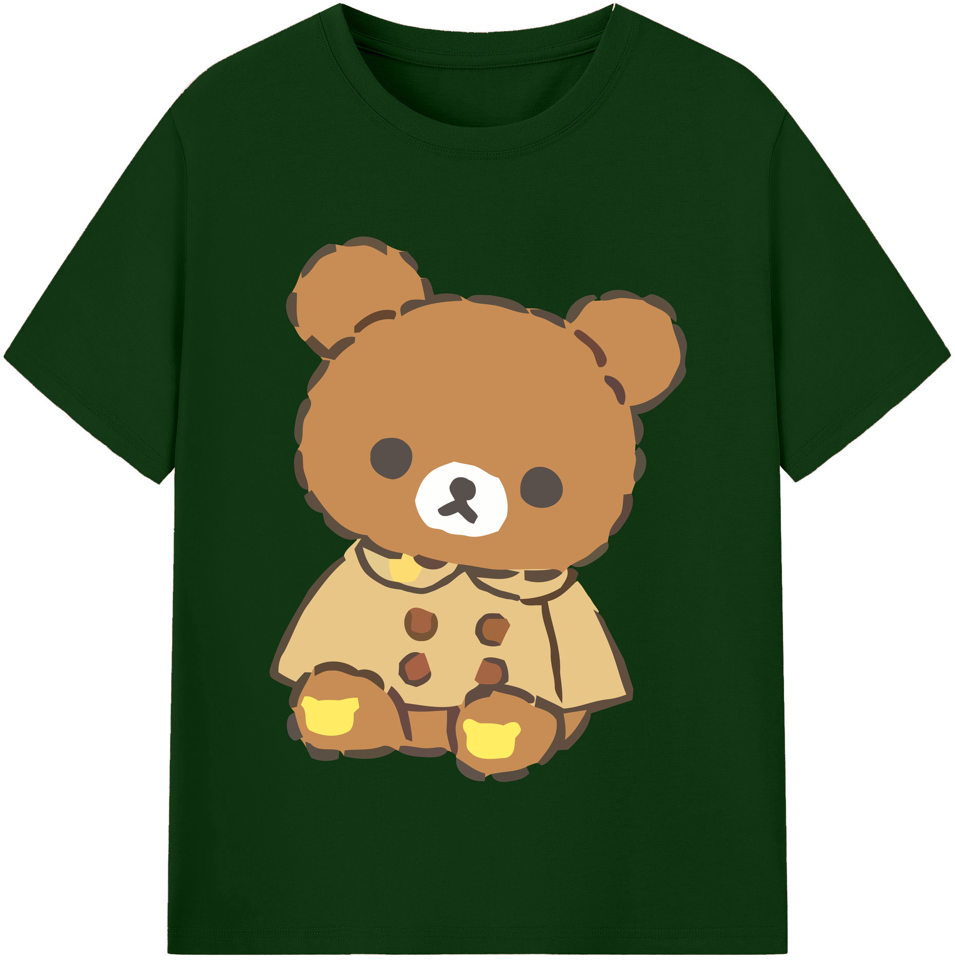 （画像用） リラックマ リラックマ キイロイトリ Rilakkuma Korilakkuma Kiiroitori 綿100％半袖Tシャツ（フロントプリント）